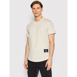 Calvin Klein pánské béžové tričko - M (ACF)